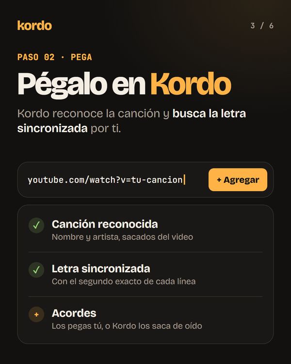 Paso 2 en Kordo: Pégalo en Kordo